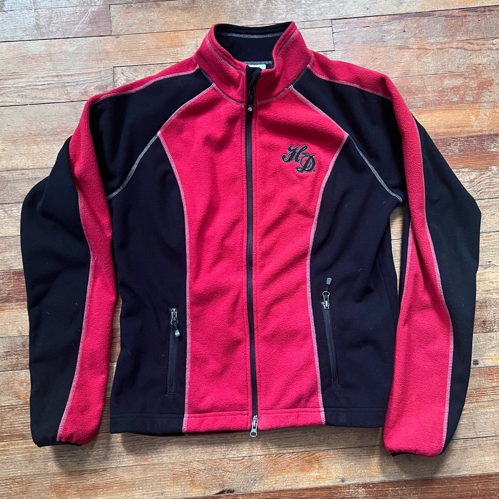 Harley-Davidson® Women's Scroll Skull Windproof Fleece Jacket - Picture 3 of 6